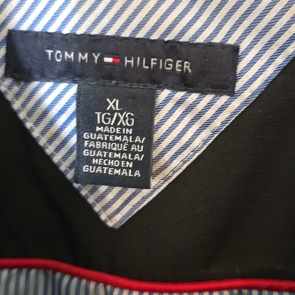 Tommy HILFIGER MENS Black TRENCH RAIN COAT SIZE XL. Very Good CONDITION - Picture 2 of 5
